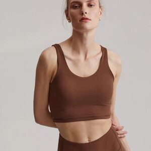 🌻NEW NWOT Varley Chestnut Brown Let's Go Walker Bra Size Medium